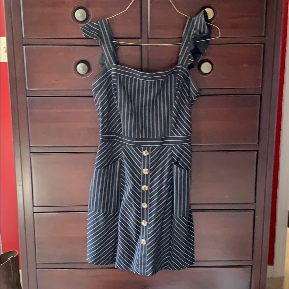Black and white stripe dress